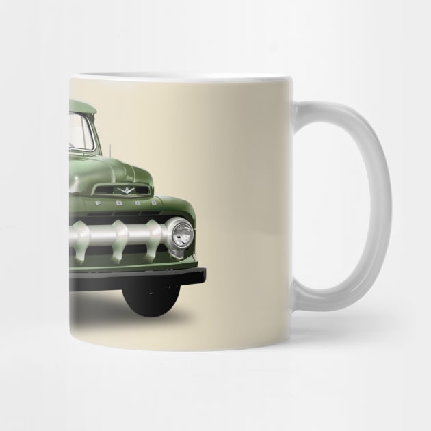 1952 Ford F100 Pickup Truck Green by TheStuffInBetween